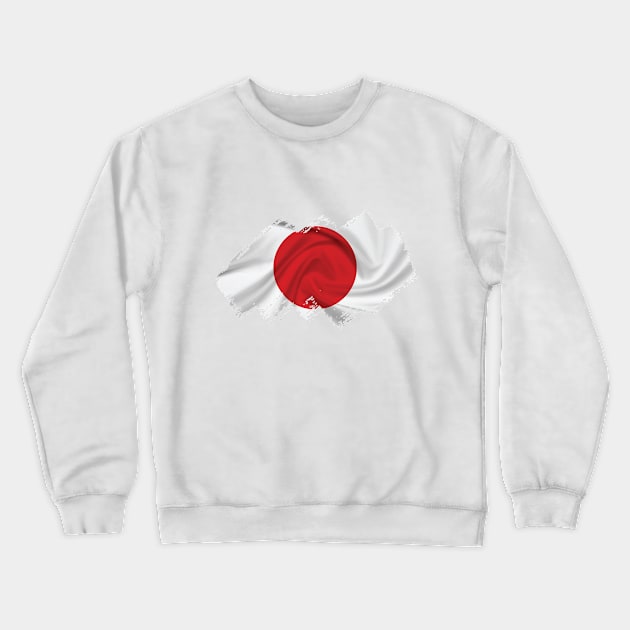 Japanese Flag Crewneck Sweatshirt by Teemperor